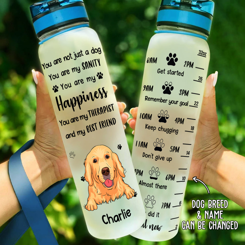 Unique Personalized Custom Dog - Themed Water Tracker Bottle for Pet Lovers