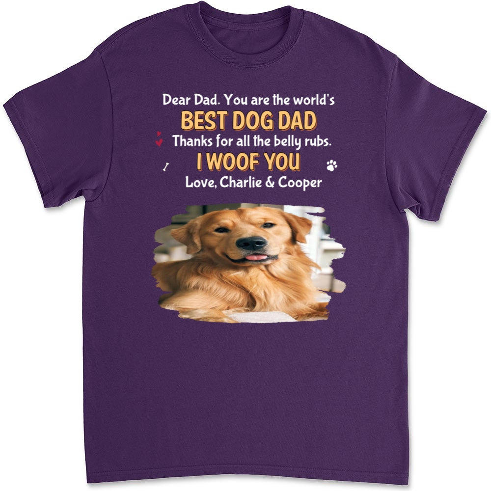 Customizable Unisex Personalized 'For All The Belly Rubs' Photo T-Shirt - Ideal Gift for Pet Lovers