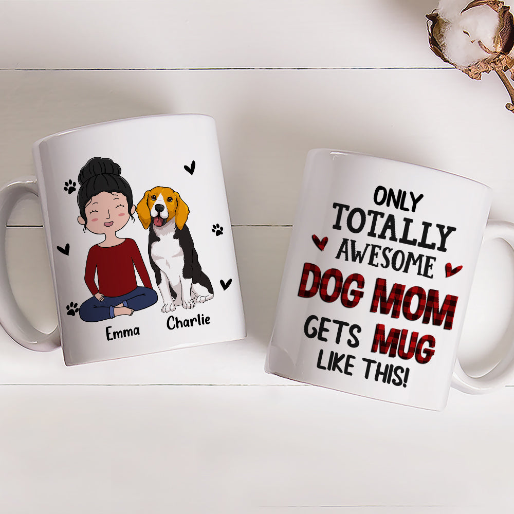Awesome Personalized Custom Coffee Mug for Dog Moms - 11oz/15oz