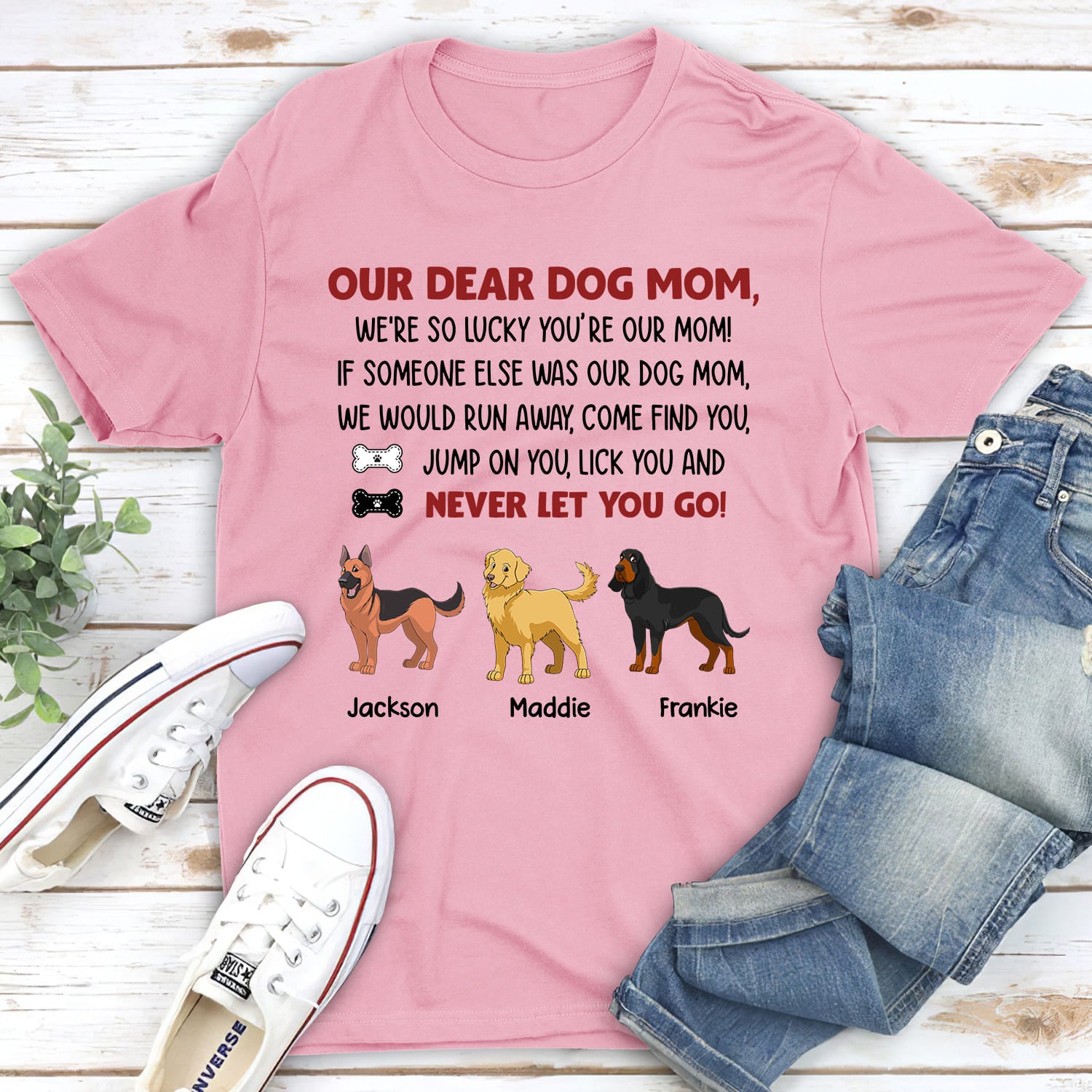 Never Let You Go - Personalized Custom Unisex T-shirt for Pet Lovers