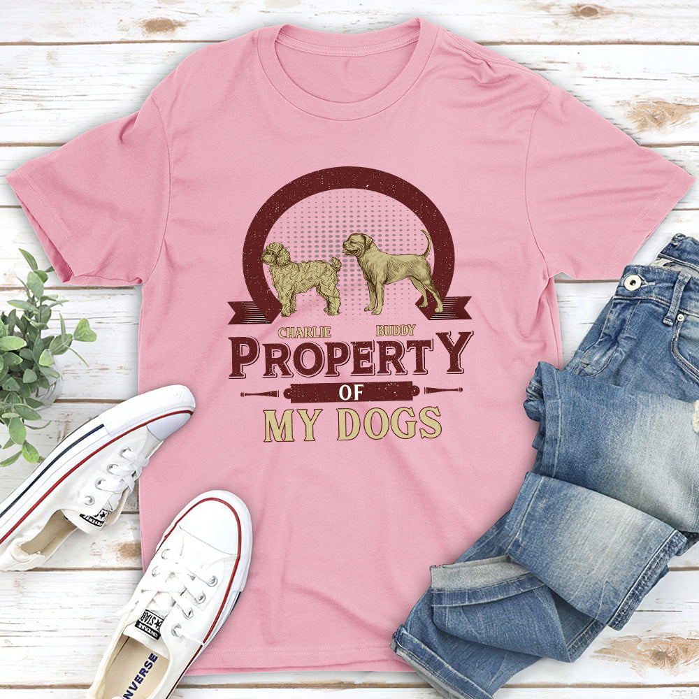 Dog Property Vintage - Personalized Custom Unisex 5.3 oz T-shirt for Pet Lovers