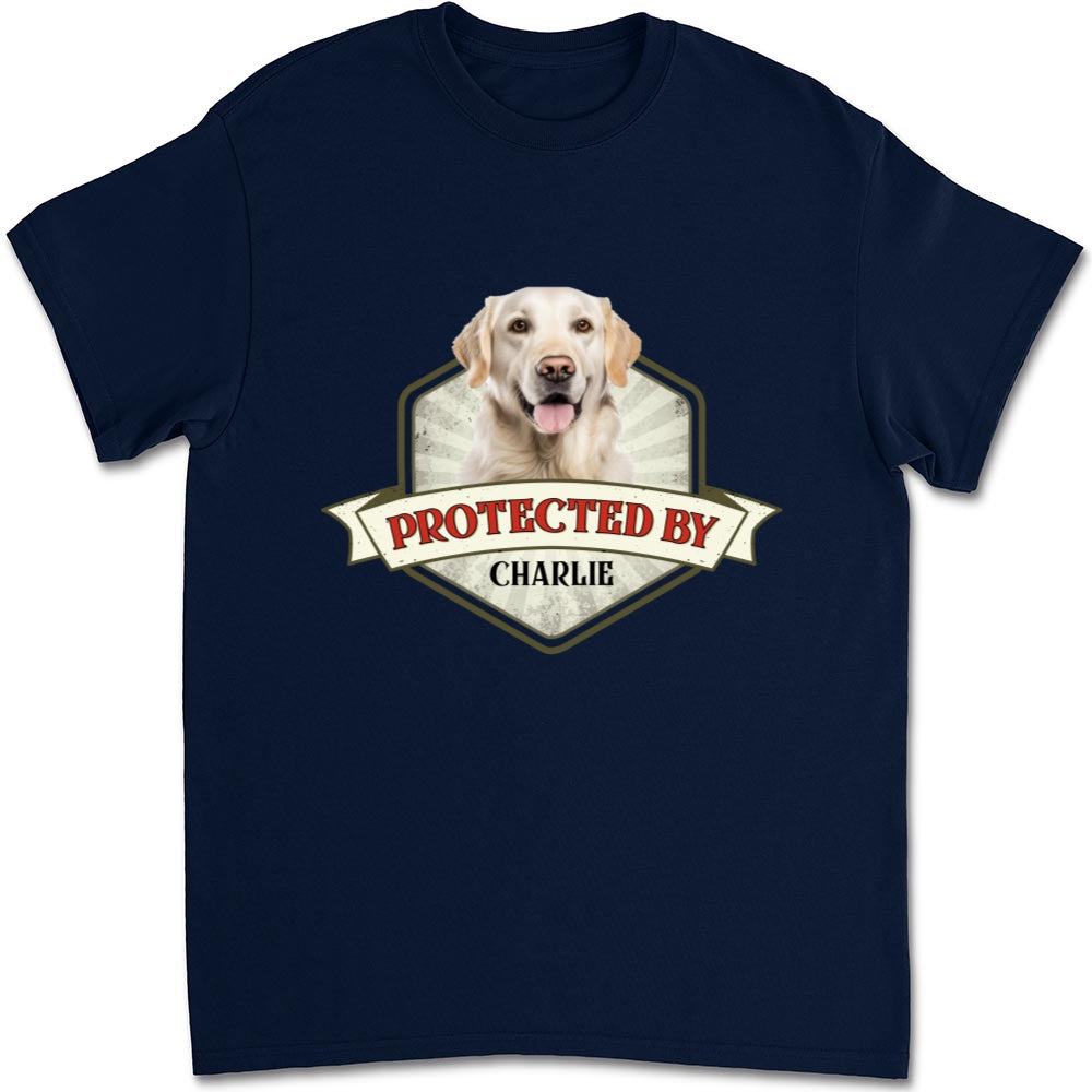 Protected By Dogs Ver 2 Personalized Custom Unisex Photo T-Shirt - Ideal Gift for Pet Lovers