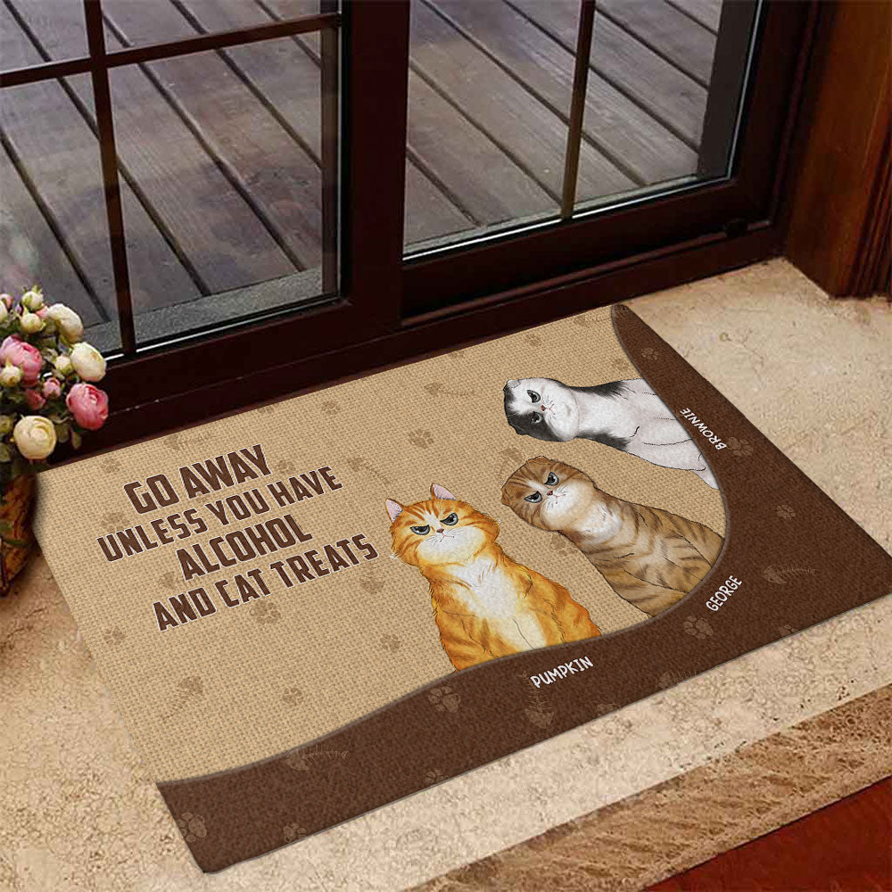 Unique Personalized Custom 'Go Away Unless' Doormat for Pet Lovers