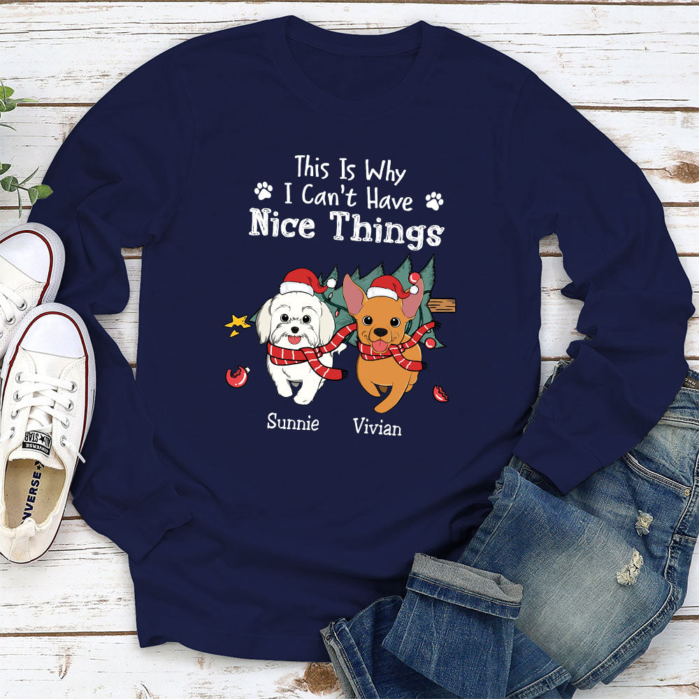 The Reason Is Here - Personalized Custom Unisex 6.0 oz Long Sleeve T-Shirt for Pet Lovers