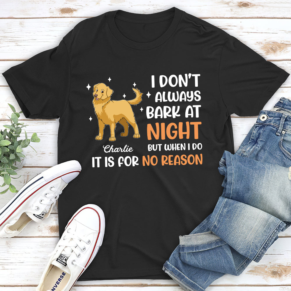 Bark At Night - Personalized Custom Unisex Heavy Cotton T-shirt for Pet Lovers