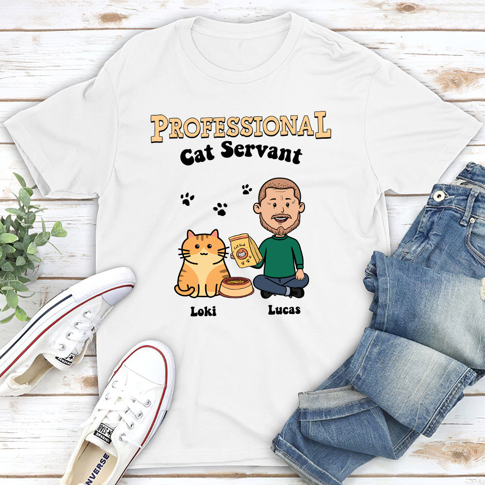 The Cat Servant - Personalized Custom Unisex 5.3 oz T-shirt for Pet Lovers