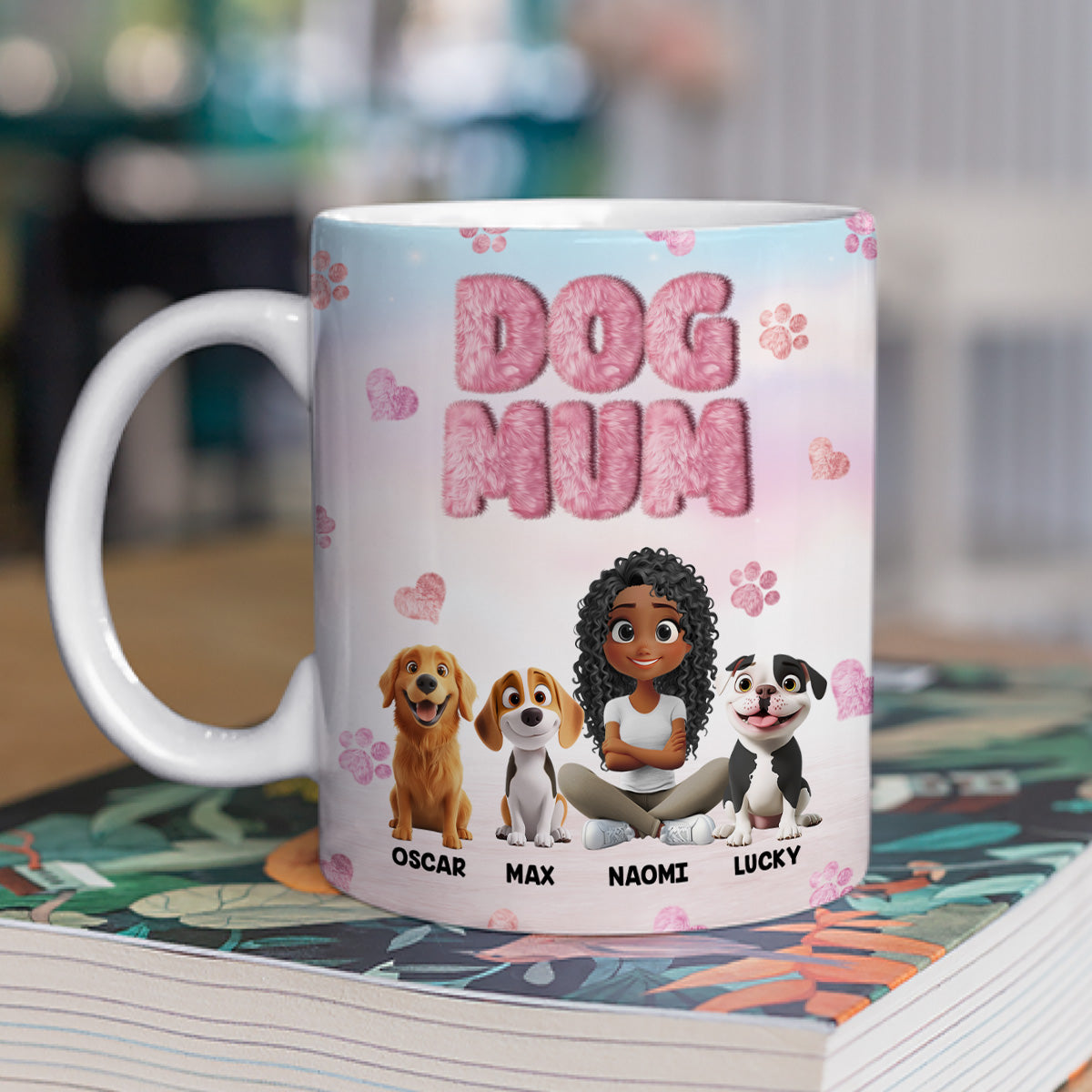Fluffy Dog Mom - Exquisite Personalized Custom 3D Inflated Effect Ceramic Mug (11oz & 15oz)