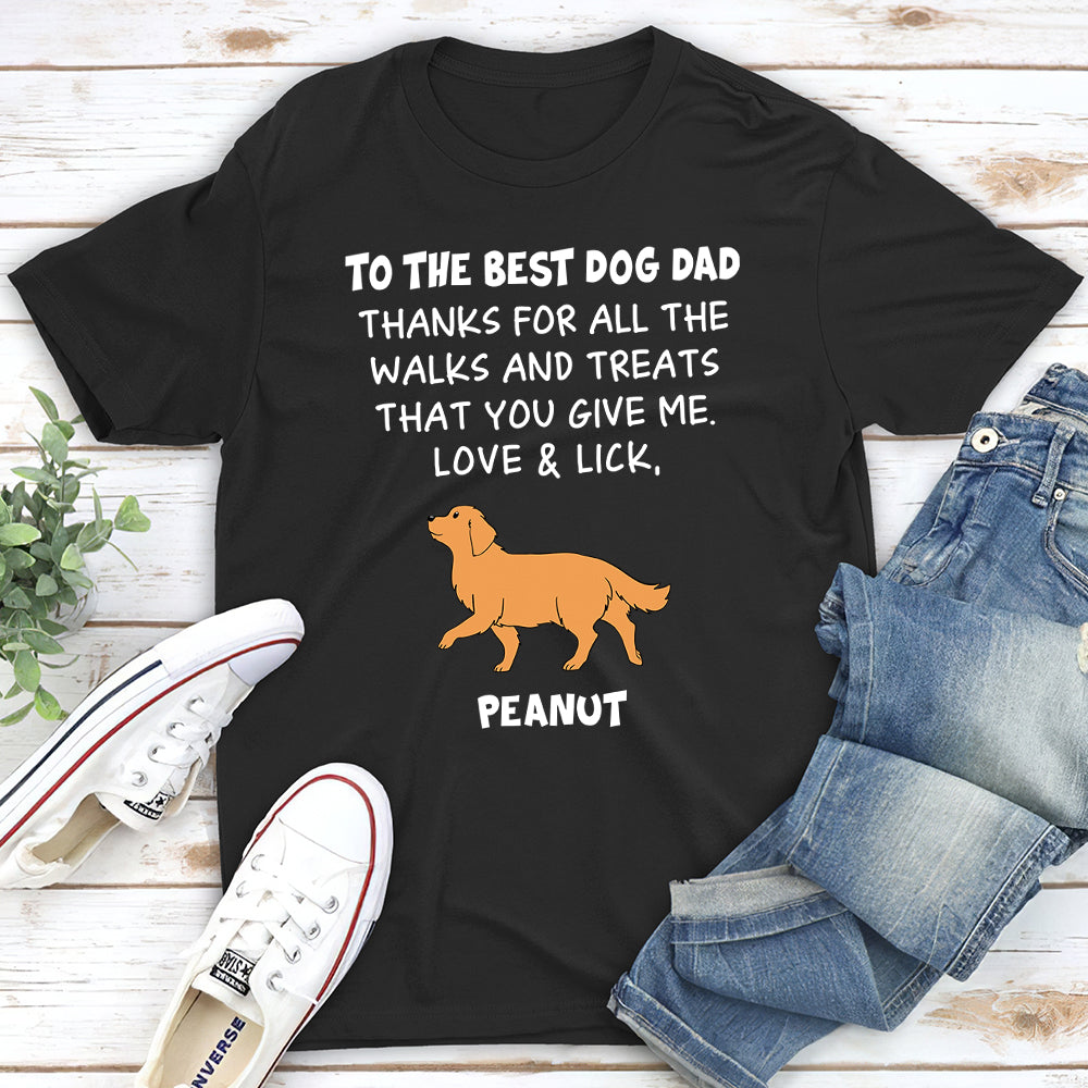 Walking Dog - Personalized Custom Unisex 5.3 oz T-shirt for Pet Lovers