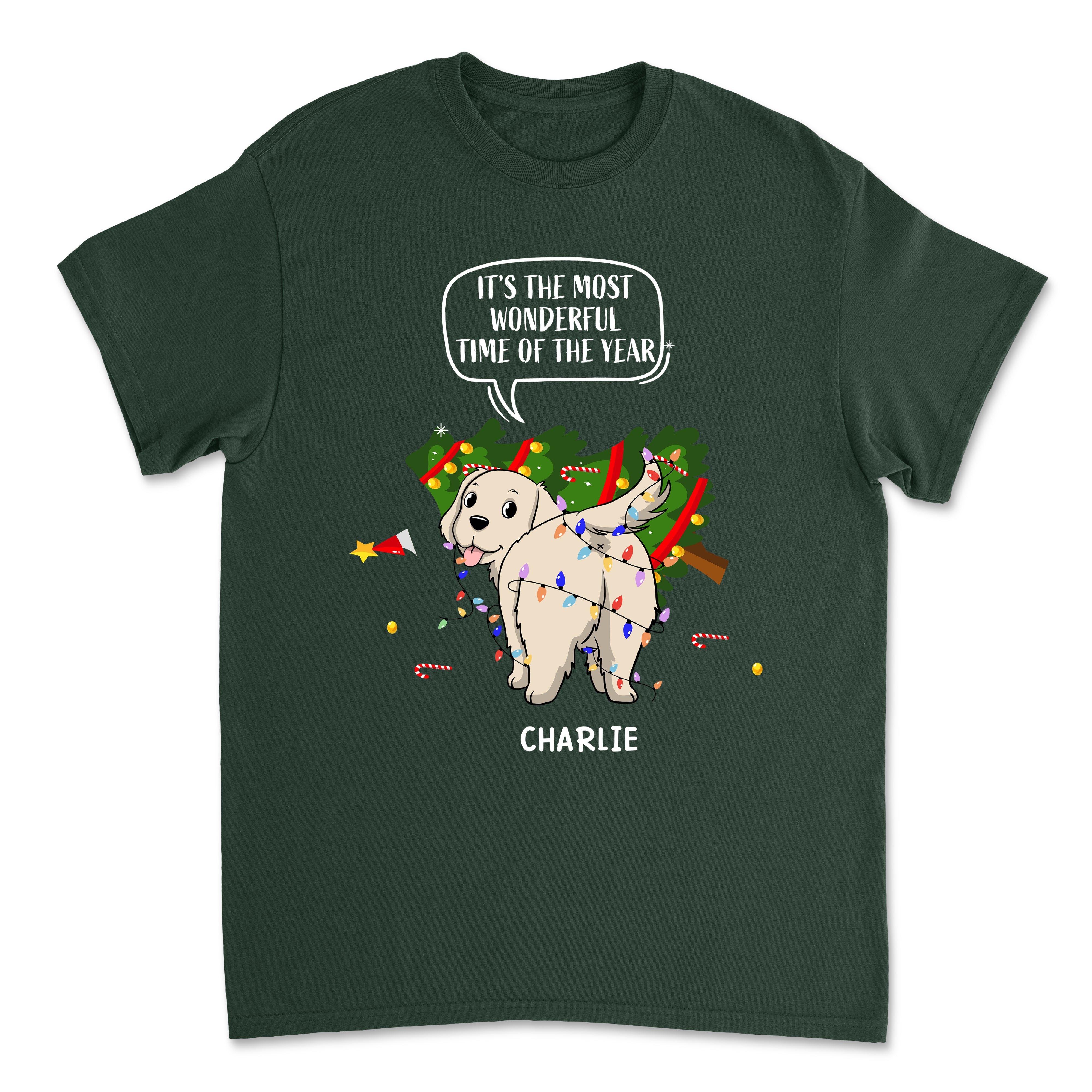 Fantastic Christmas Personalized Custom Unisex 5.3 oz T-Shirt for Pet Lovers