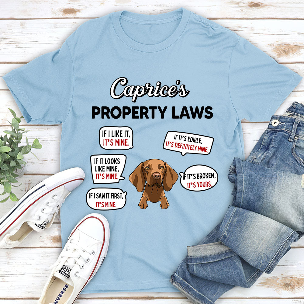 Property Laws - Personalized Custom Unisex 5.3 oz T-shirt for Pet Lovers