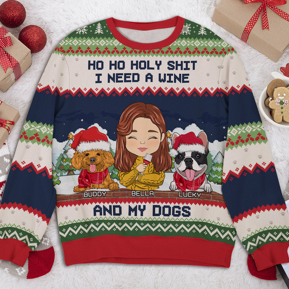 Beer & Dog - Stylish Personalized Custom All-Over-Print Unisex Sweatshirt for Pet Lovers