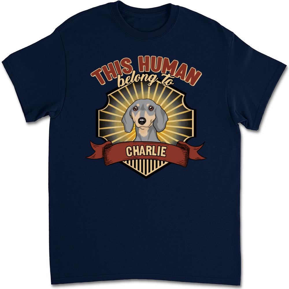Human And Dogs - Personalized Custom Unisex 5.3 oz T-Shirt for Pet Lovers