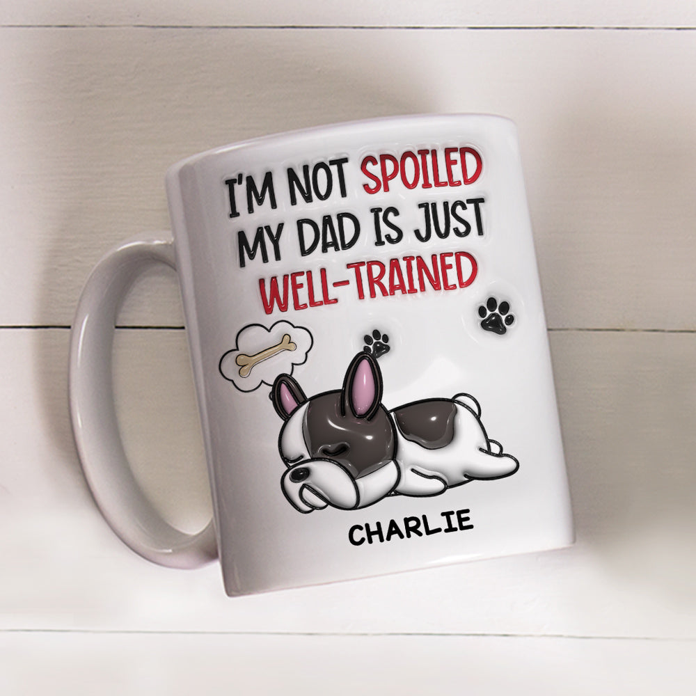 Well-Trained Personalized Custom 3D Inflated Effect Ceramic Mug in 11oz and 15oz Sizes