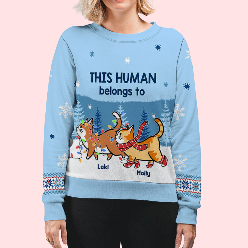 Cats Rule My Life - Exclusive Personalized Custom All-Over-Print Unisex 8.8 oz Sweatshirt