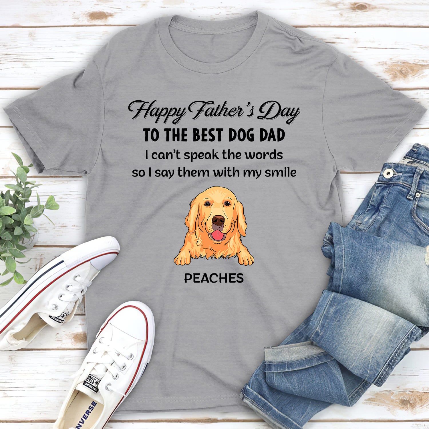 I Say Them With My Smile - Personalized Custom Unisex 5.3 oz T-shirt for Pet Lovers