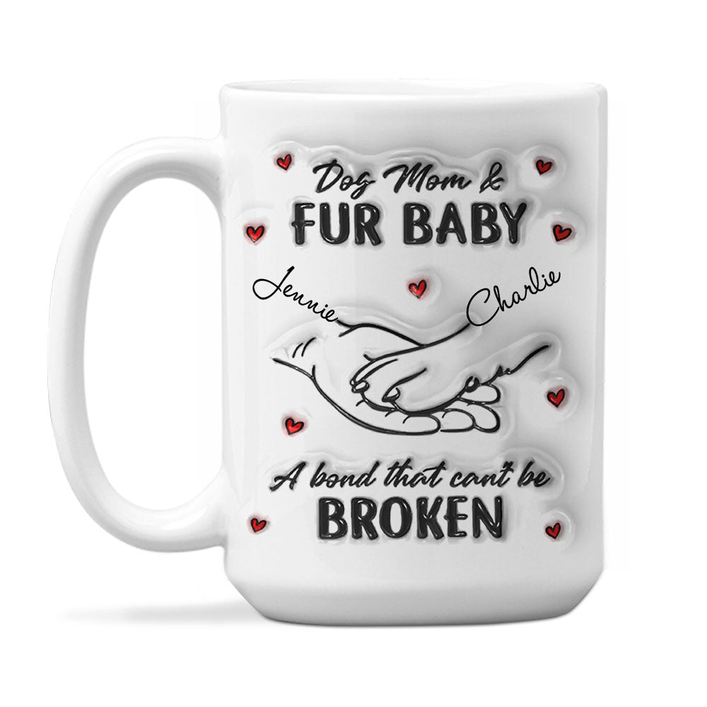 Personalized Custom Dog Mom Fur Baby Coffee Mug - 11oz & 15oz Sizes
