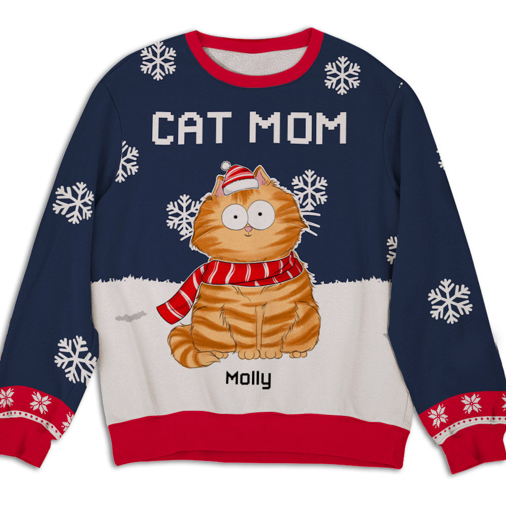 Adorable Funny Cat Family Personalized Custom All-Over-Print Unisex Sweatshirt