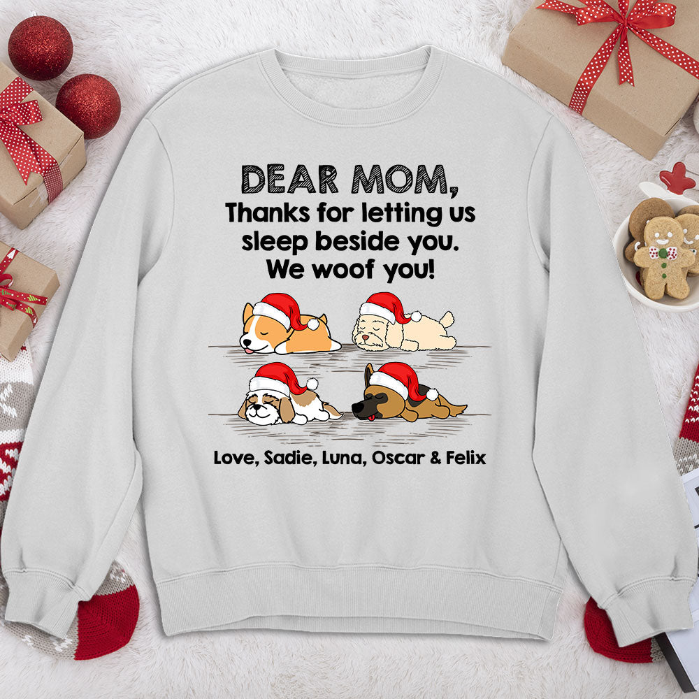 Personalized Custom Sleep Beside Dog Unisex 8.0 oz Sweatshirt