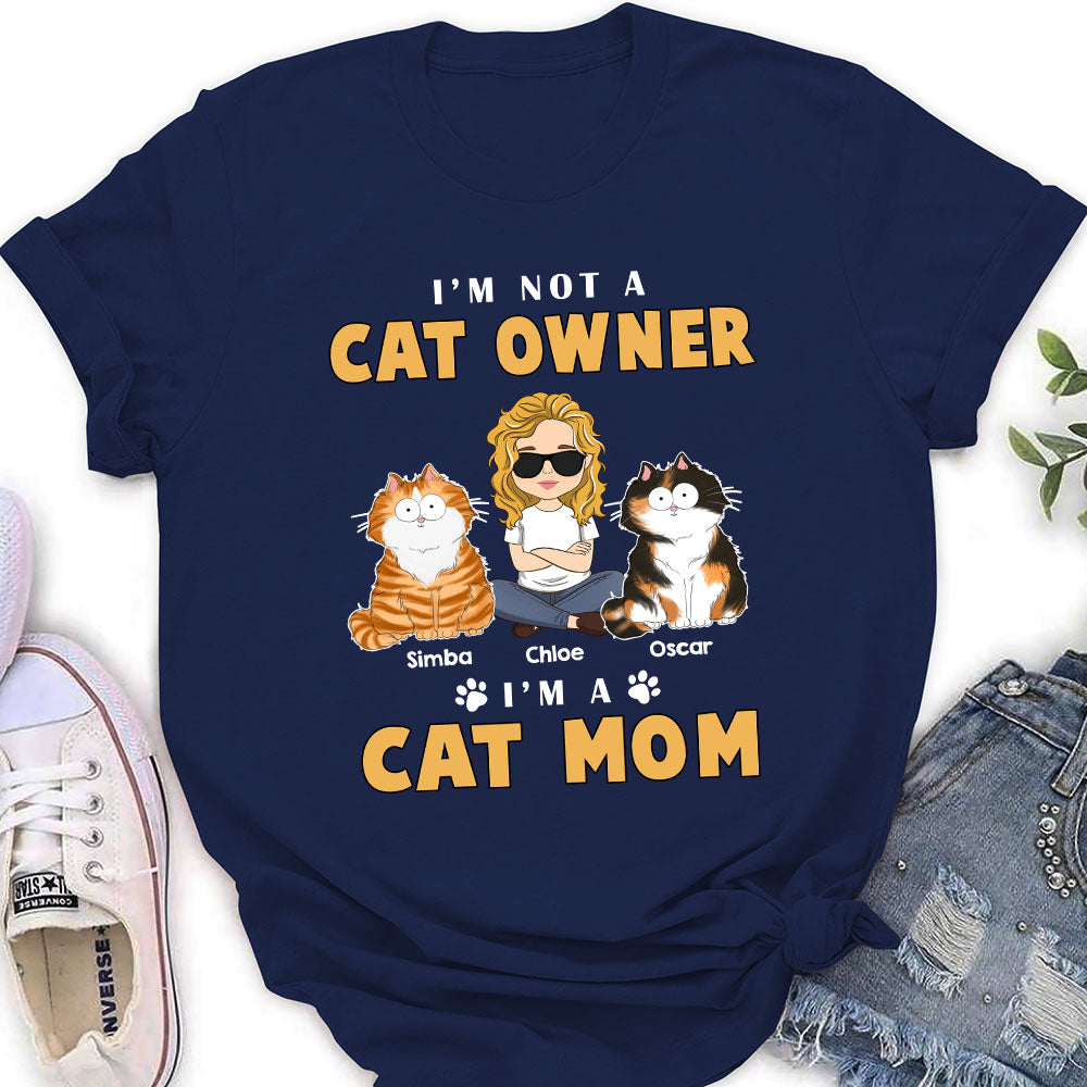 Funny Cat Mom - Personalized Custom Women's T-shirt for Pet Lovers