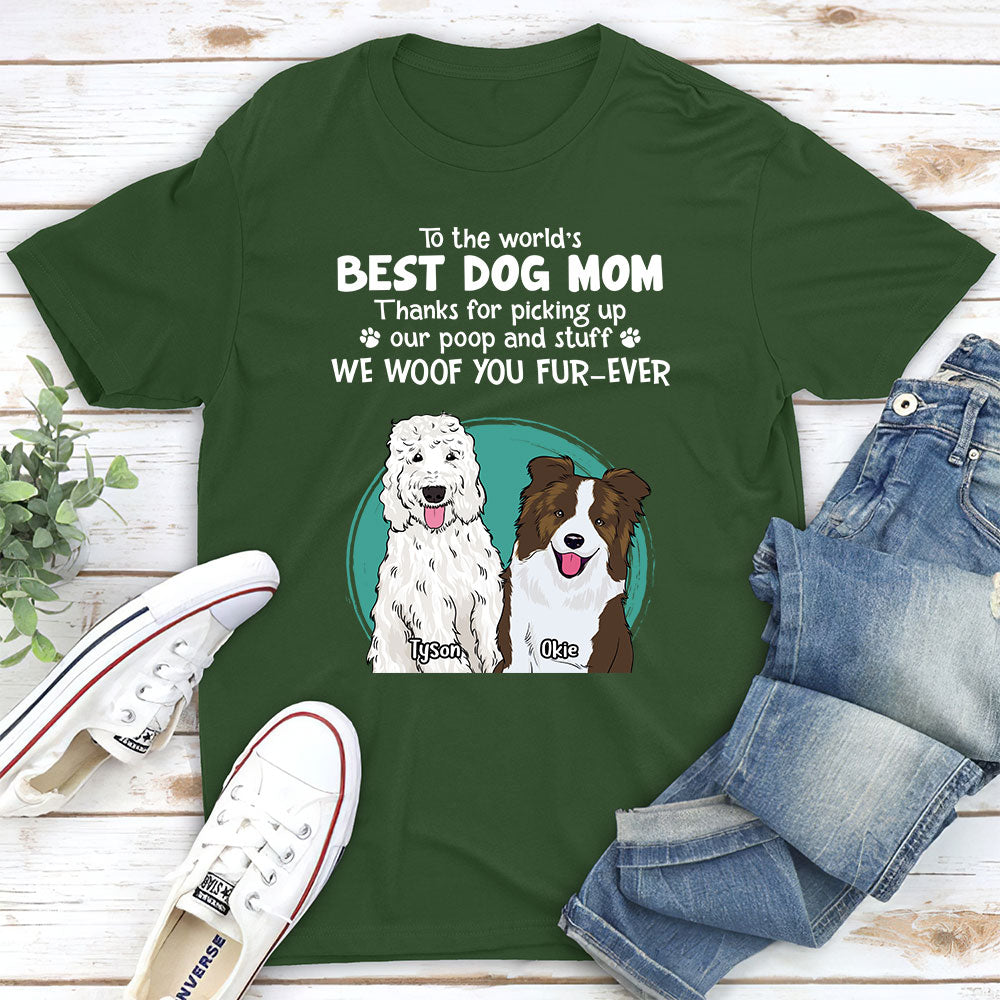 Thank You Dog Mom Dad - Personalized Custom Unisex 5.3 oz T-shirt for Pet Lovers