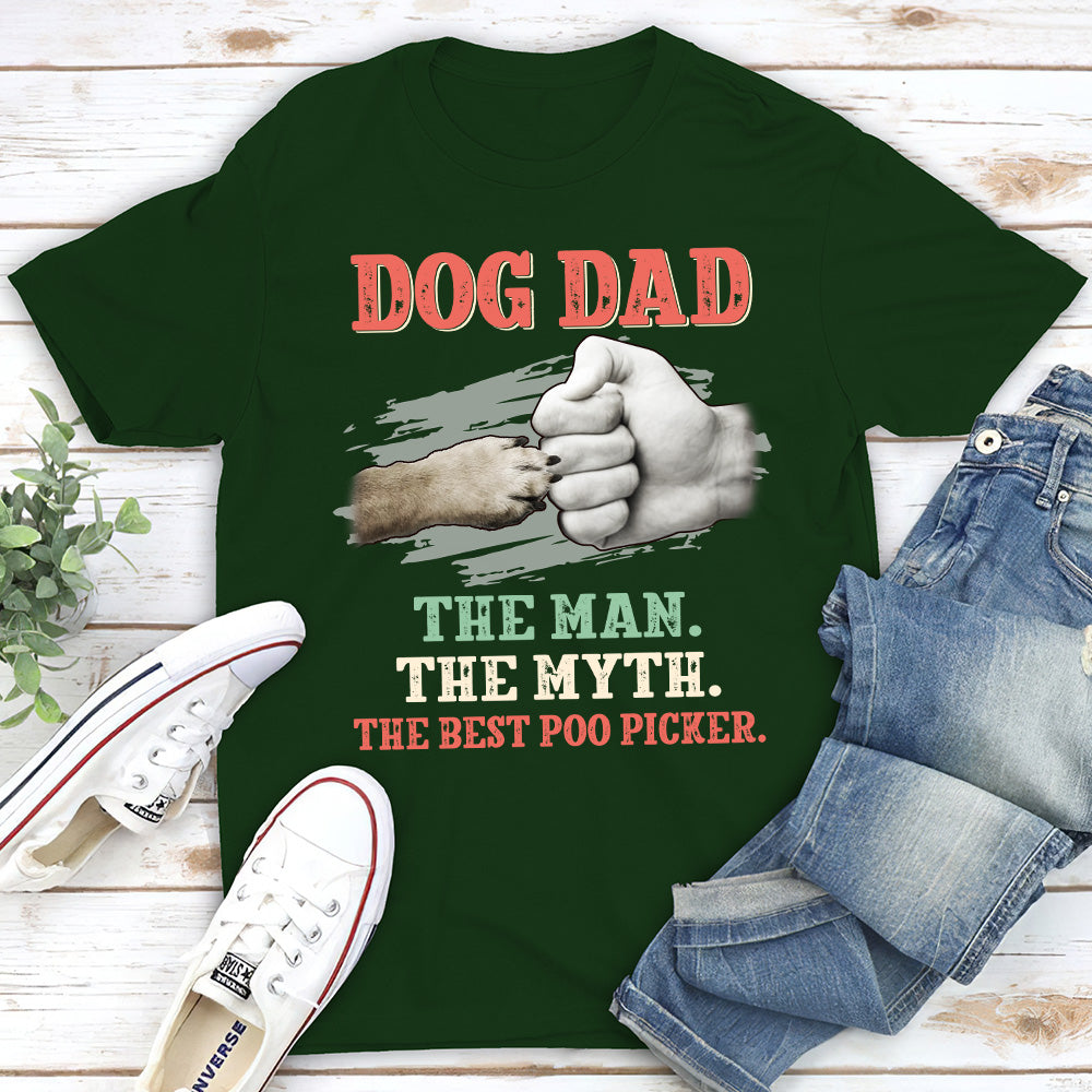 Classic Unisex Dog Dad Poo Picker T-shirt - Ideal Gift for Pet Lovers