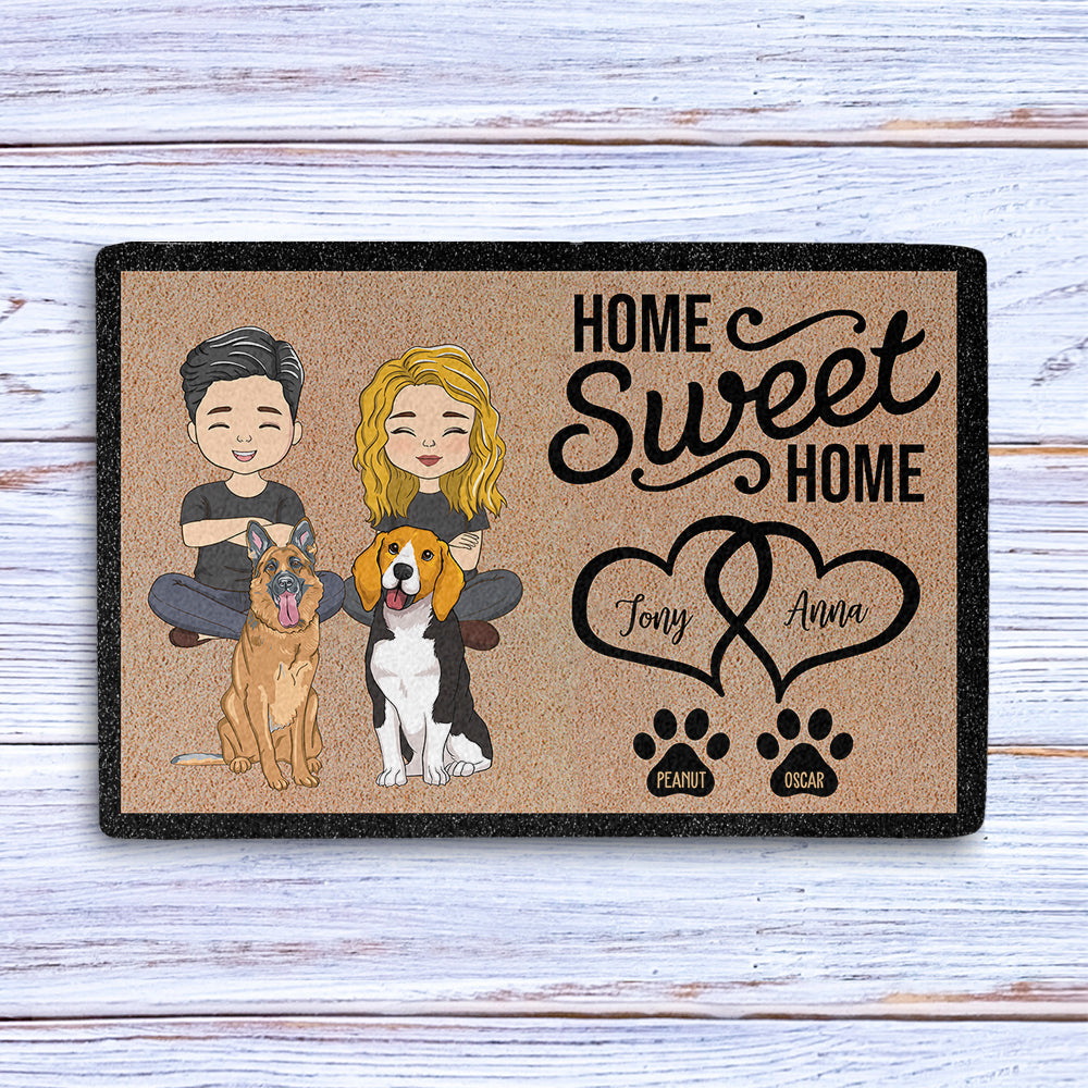 Personalized Custom Home Sweet Home Doormat with Dog's Picture
