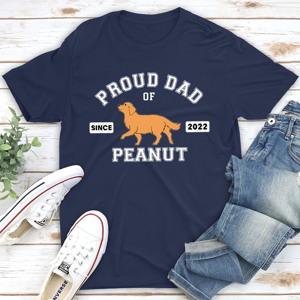 Personalized Custom Unisex Proud Mom/Dad Walking T-shirt - Ideal Gift for Pet Lovers