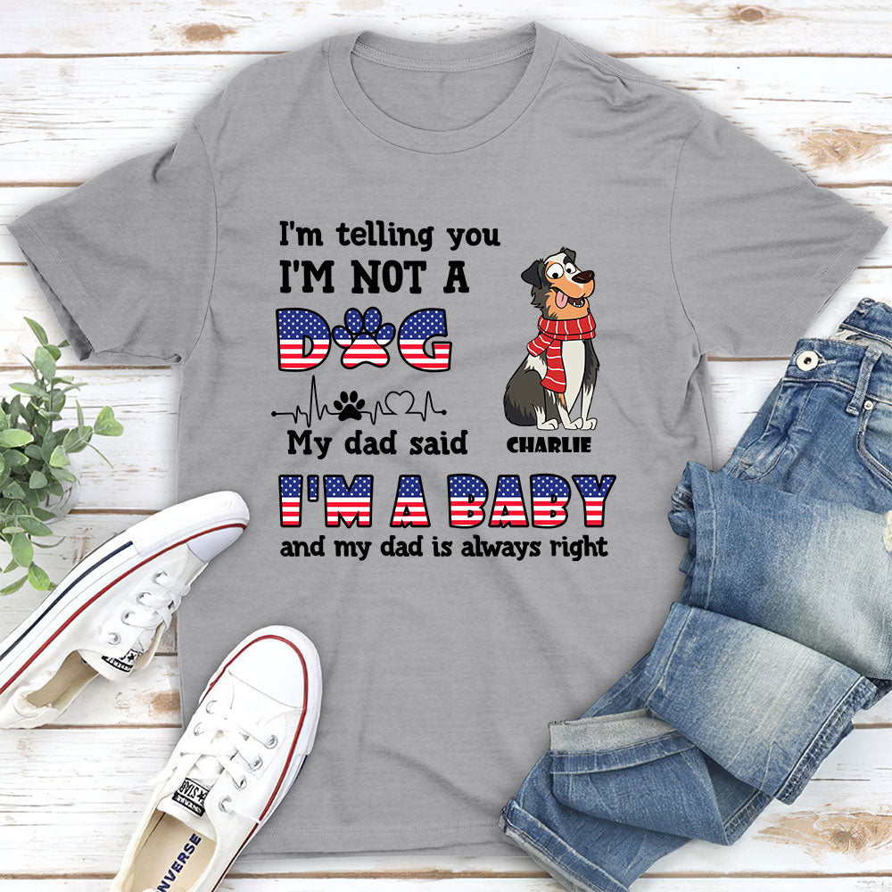 Unique Personalized Custom Unisex 'I Am Not A Baby' T-shirt