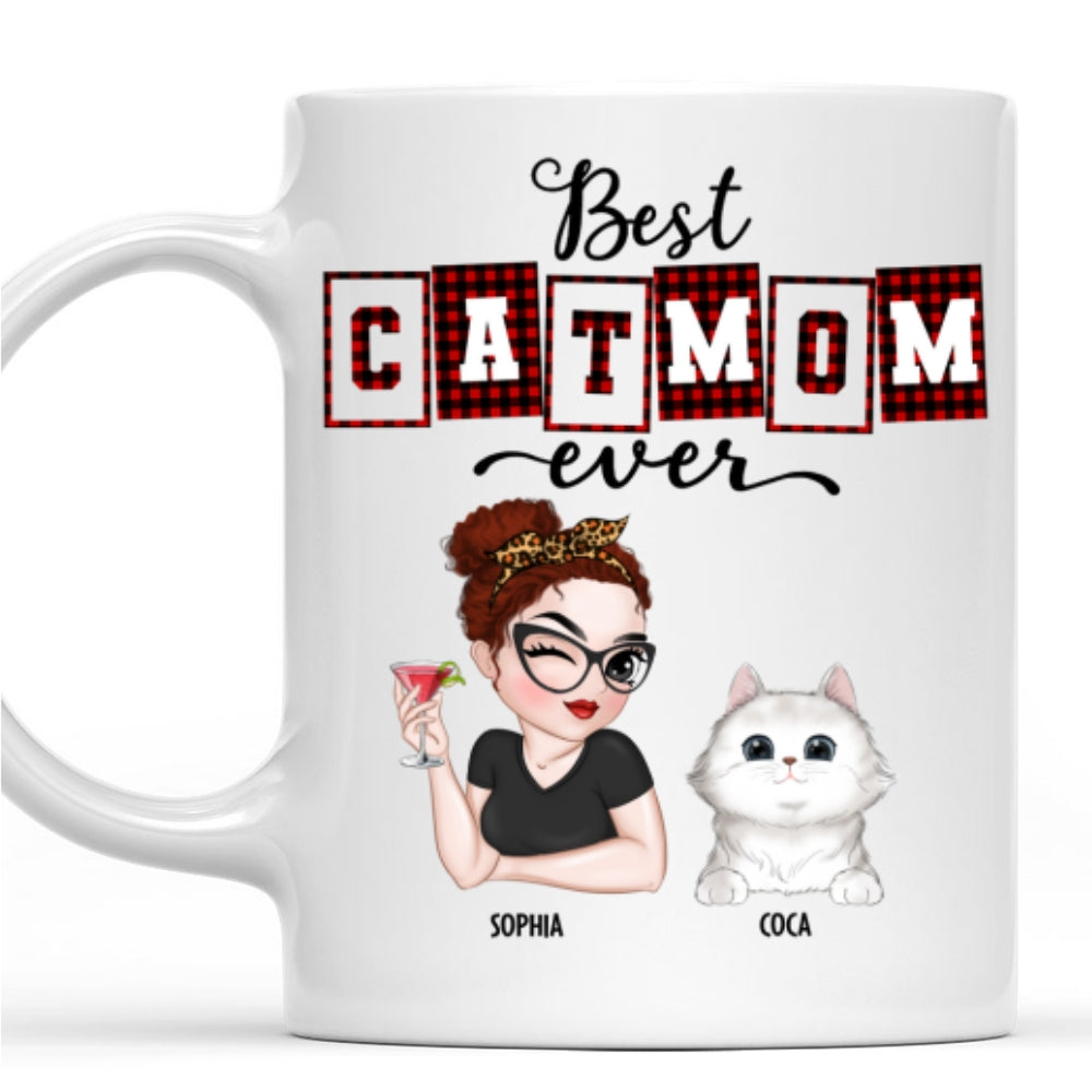 Top-Rated Personalized Custom Coffee Mug for Cat Moms and Dads of the Year