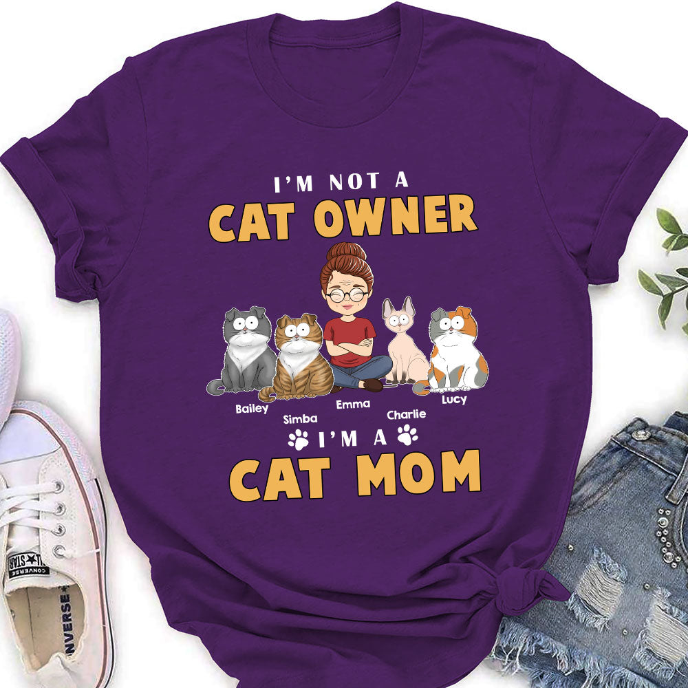Funny Cat Mom - Personalized Custom Women's T-shirt for Pet Lovers