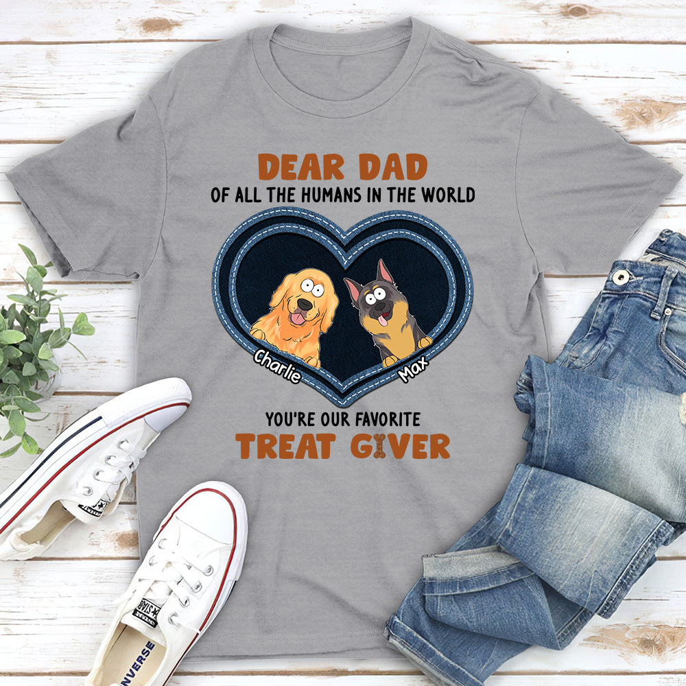 You Are My Favorite Treat Giver - Personalized Custom Unisex 5.3 oz T-shirt for Pet Lovers