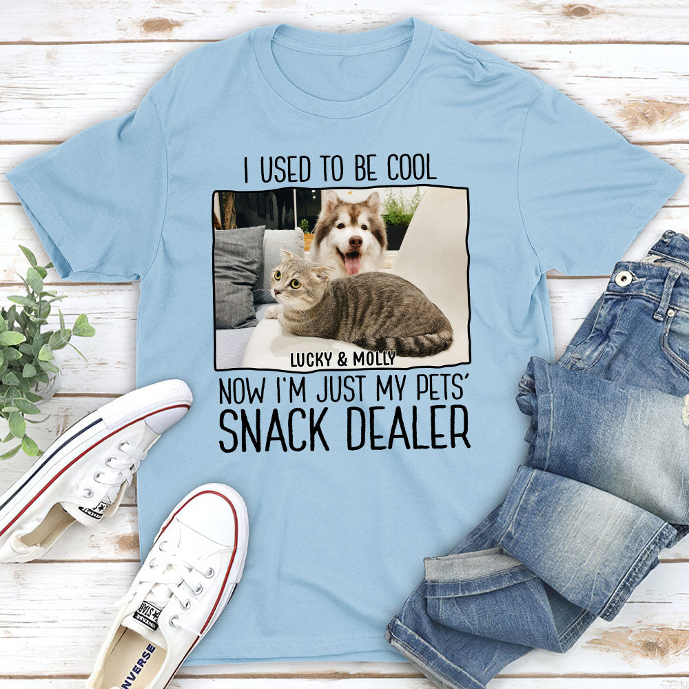 Personalized Custom Unisex T-shirt with Just A Pet Snack Dealer Photo - Ideal Gift for Pet Lovers