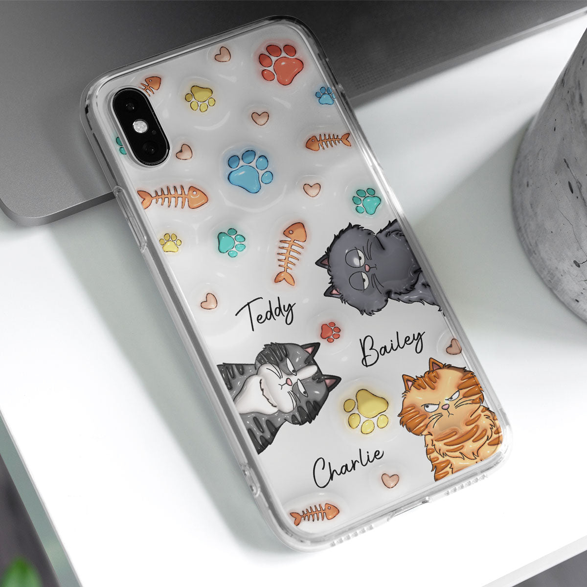 My Lovely Fur Babies - Personalized Custom 3D Inflated Effect Smartphone Case for Fashionable Protection