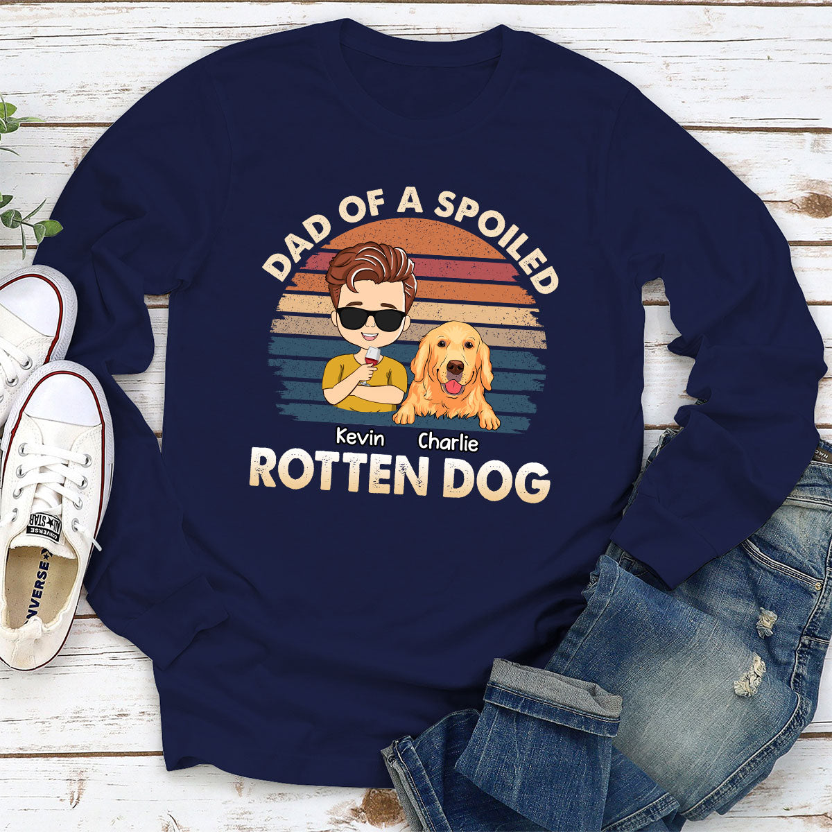 Rotten Dog Version 2 - Exclusive Personalized Custom Long Sleeve T-Shirt for Pet Lovers