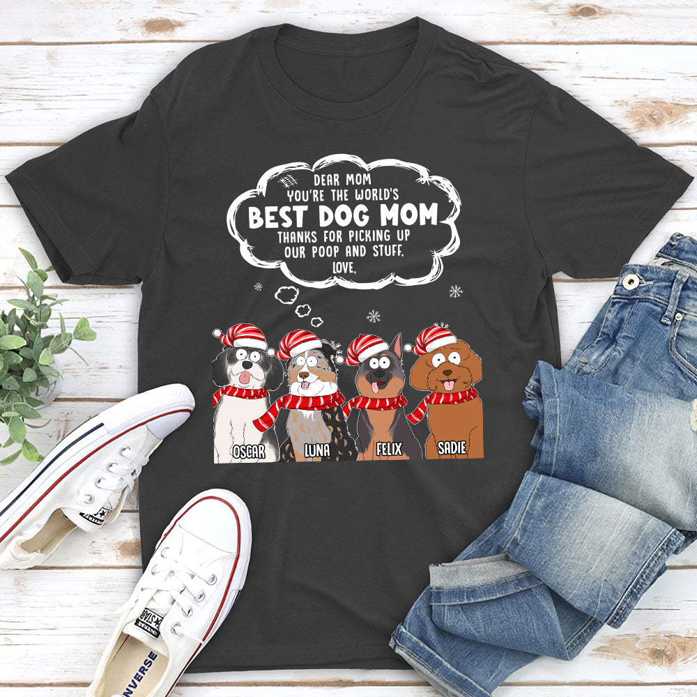 Grateful To Dog Mom - Customizable Personalized Unisex 5.3 oz T-shirt