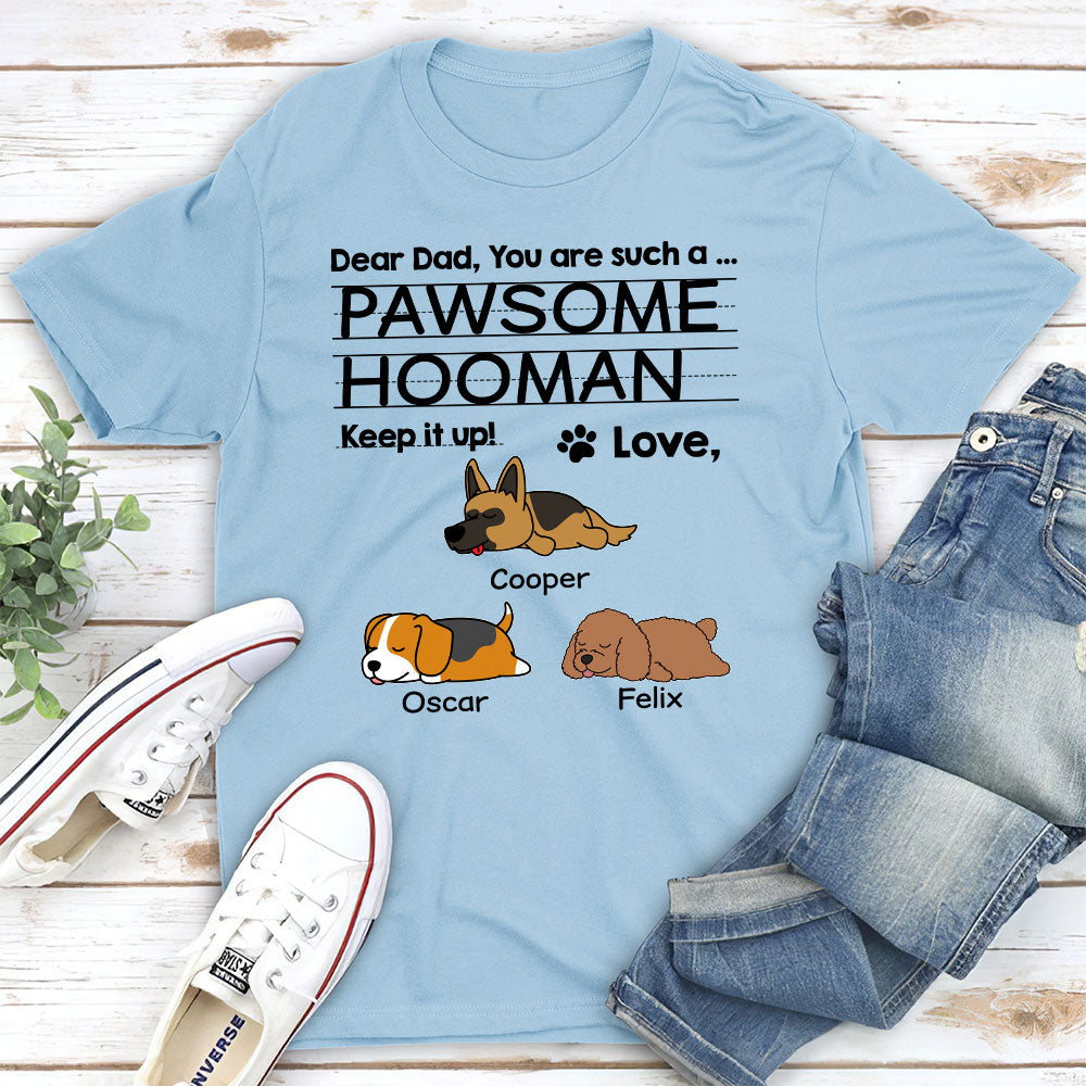 Personalized Custom Unisex T-shirt - Heartfelt Letter To Dad and Mom