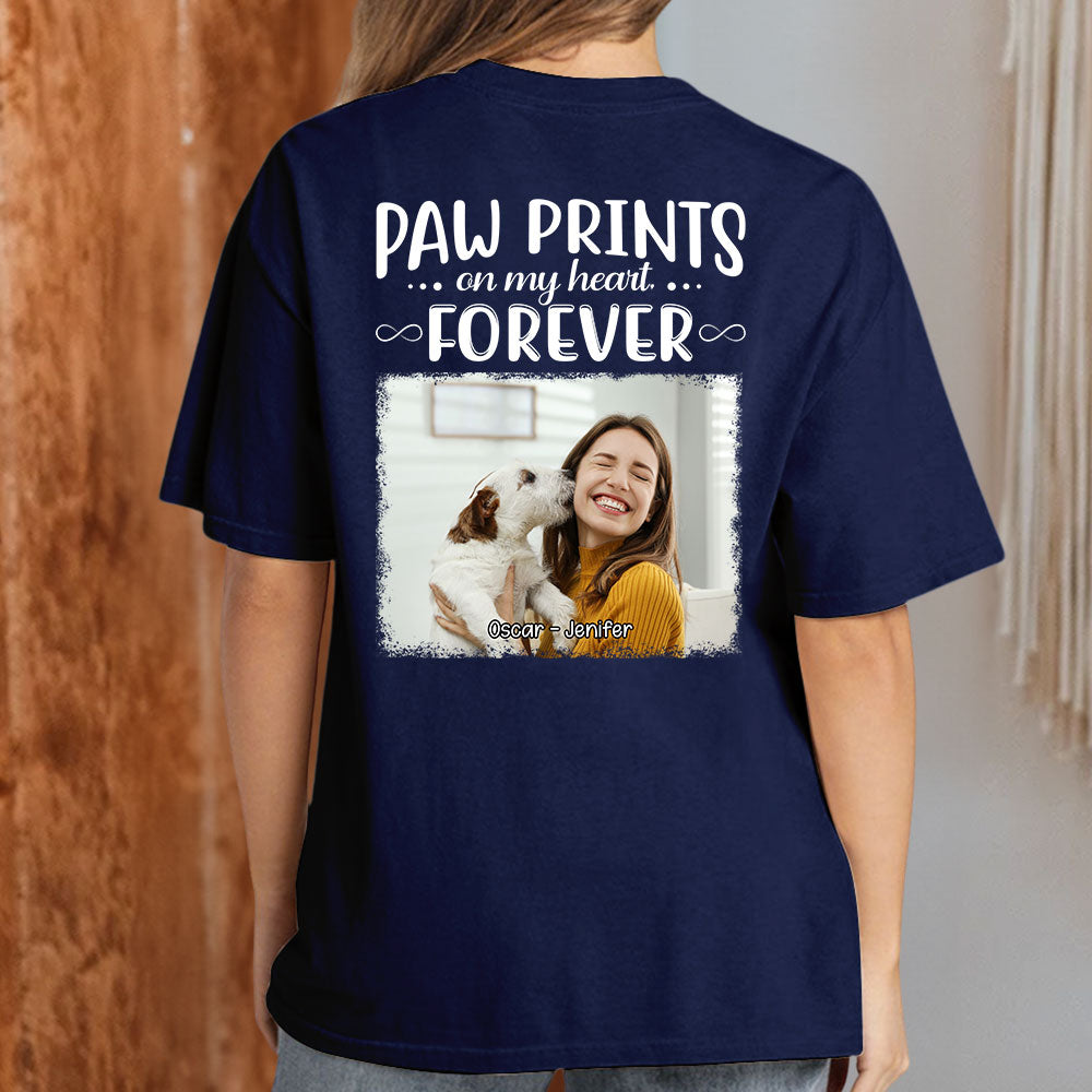 Paw Prints Forever Personalized Custom Unisex Photo T-shirt - Ideal Gift for Pet Lovers