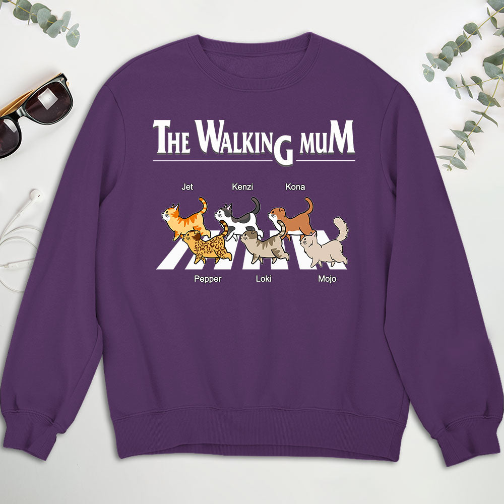 The Walking Cat - Personalized Custom Unisex 8.0 oz Sweatshirt for Pet Lovers