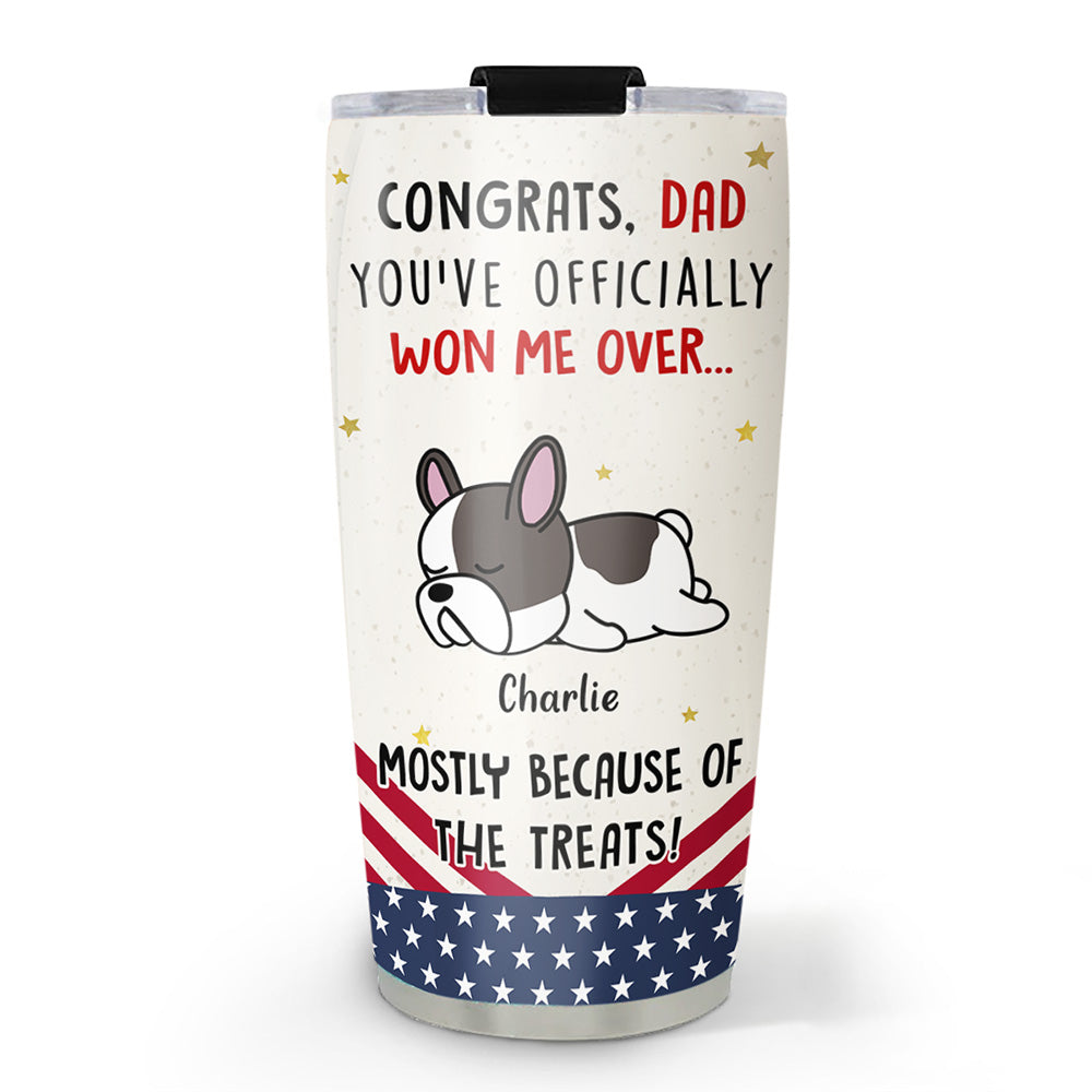 Congrats Dog Dad Mom - Personalized Custom 20oz Stainless Steel Tumbler with Thousands of Cool Designs