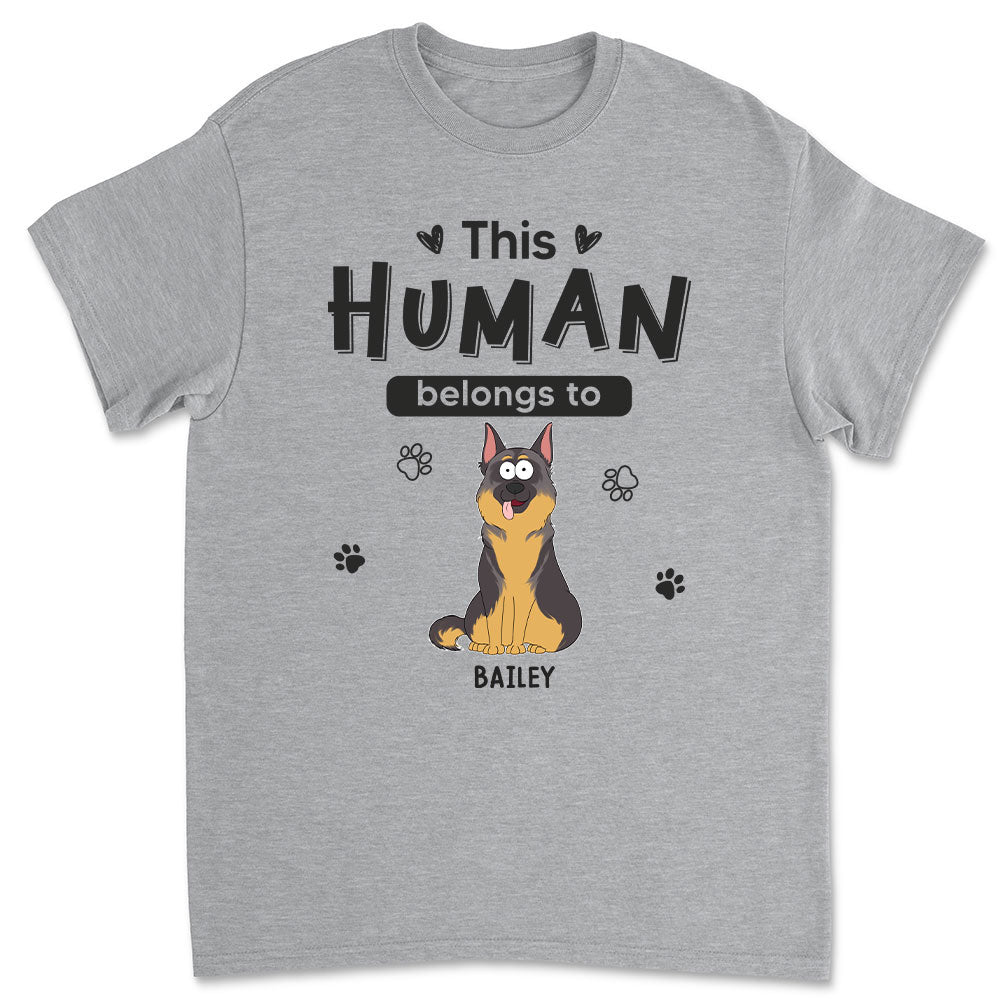 Belongs To Pets - Personalized Custom Unisex 5.3 oz T-shirt for Pet Lovers