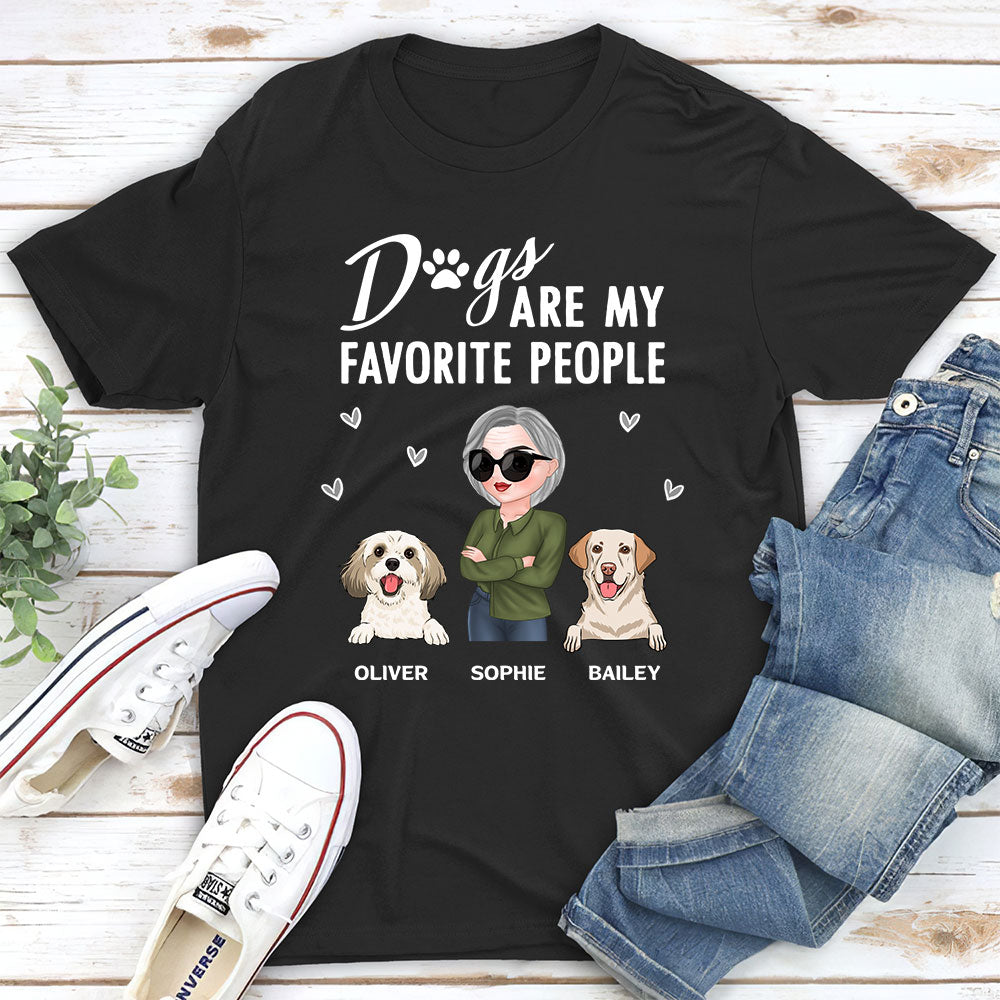 Favorite People - Personalized Custom Unisex 5.3 oz T-shirt for Pet Lovers