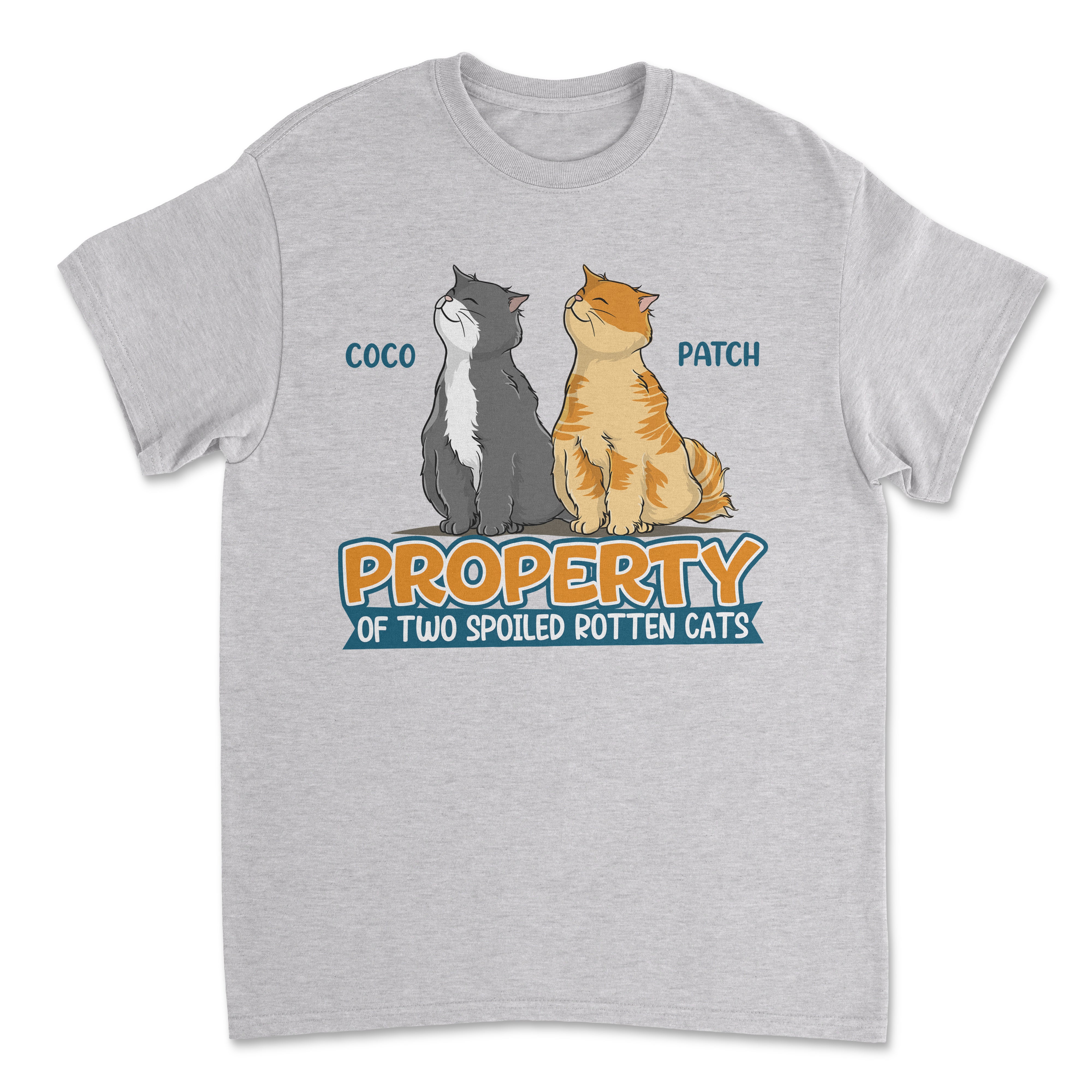 Spoiled Rotten Cats - Personalized Custom Unisex 5.3 oz T-shirt for Pet Lovers