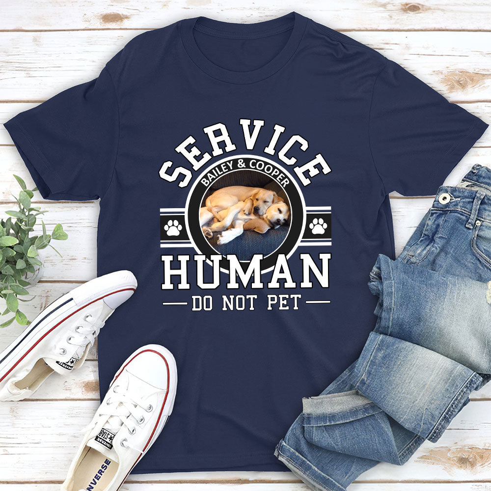 Dog Service Human Logo - Personalized Custom Fluorescent Unisex 5.3 oz T-shirt
