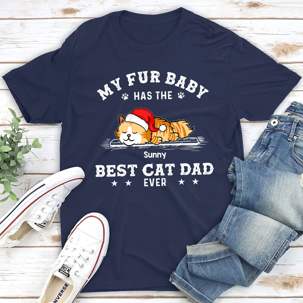 The Ultimate Cat Dad - Personalized Custom Unisex 5.3 oz T-shirt
