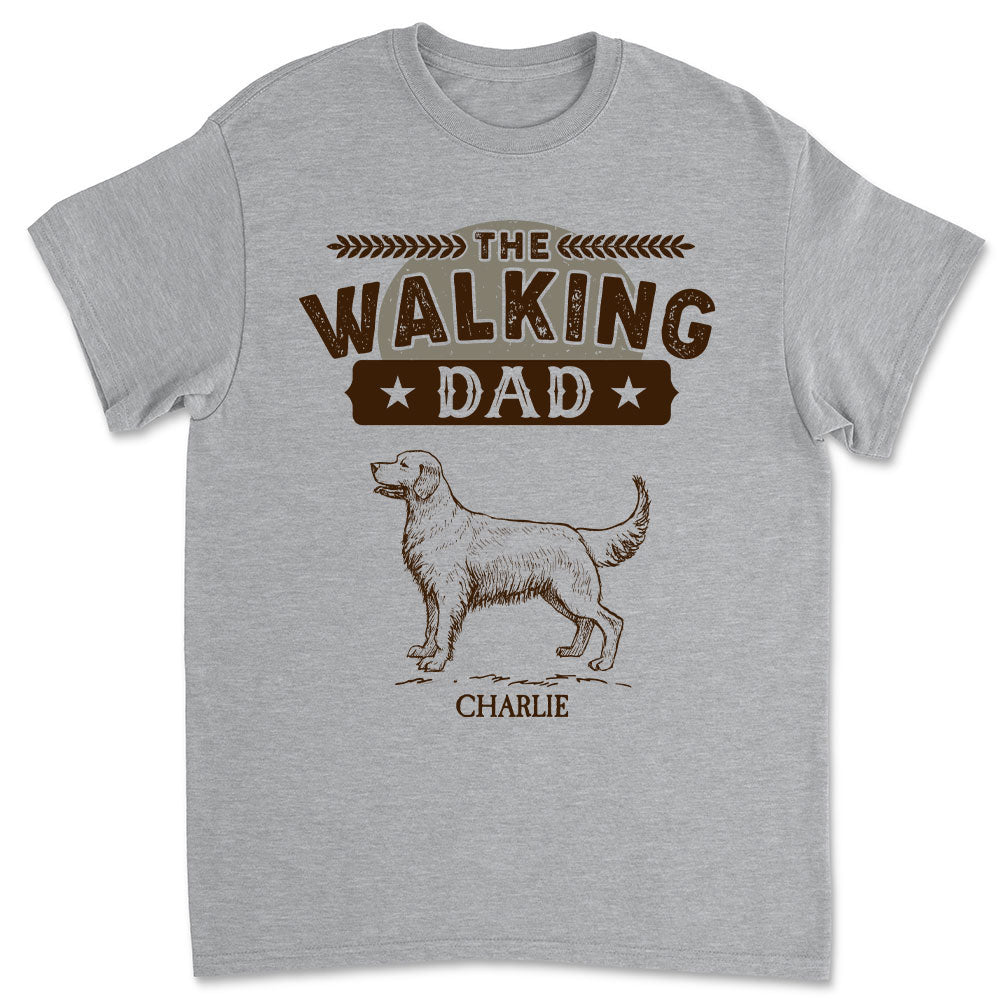The Vintage Walking Dad - Personalized Custom Unisex 5.3 oz T-shirt for Pet Lovers