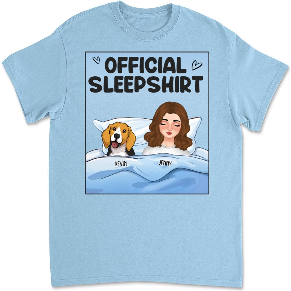 Personalized Custom Unisex Sleep T-shirt - Ideal Gift for Pet Lovers