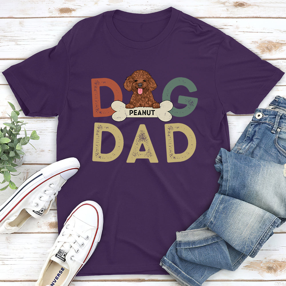 Dog Dad Retro - Stylish Personalized Custom Unisex T-shirt for Pet Lovers