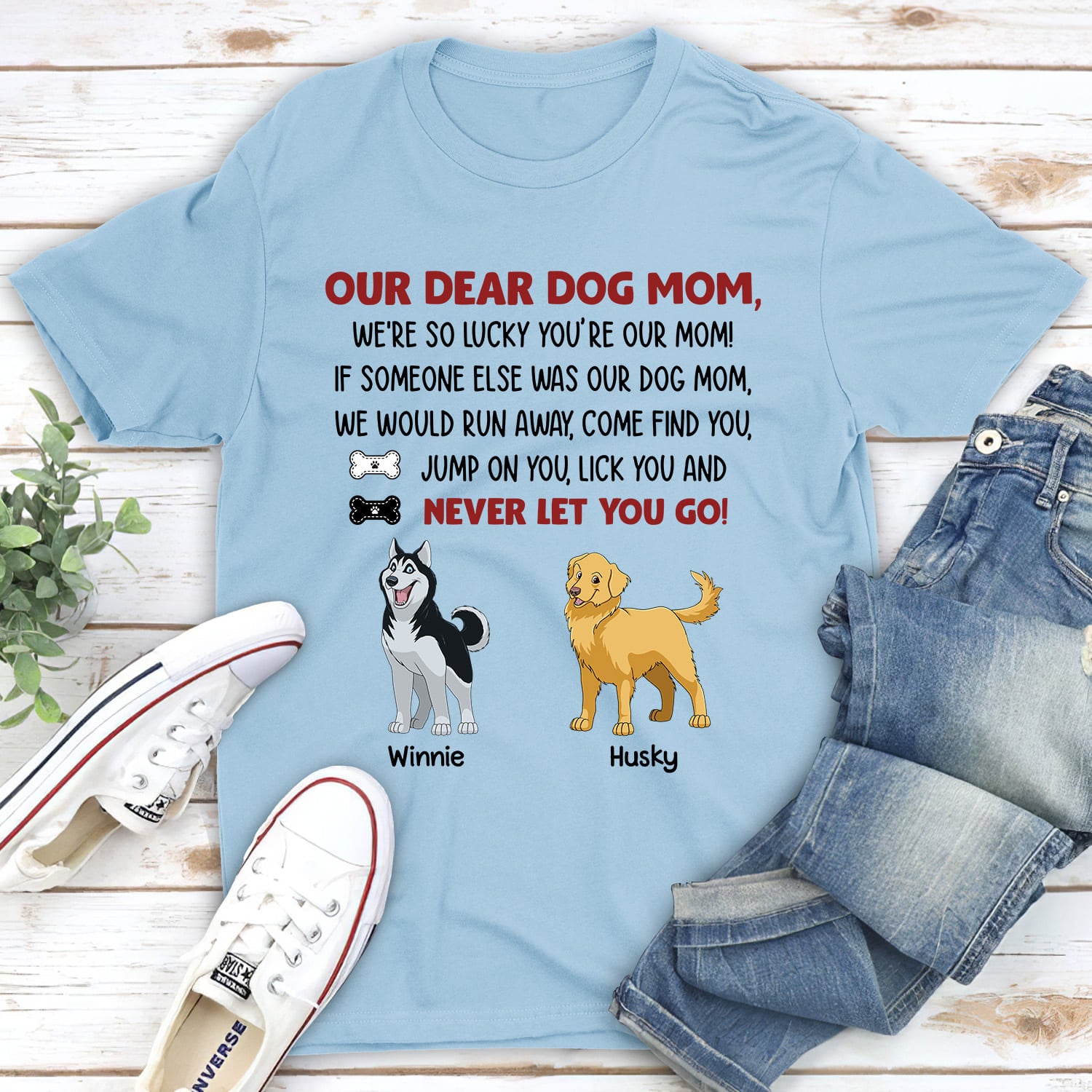 Never Let You Go - Personalized Custom Unisex T-shirt for Pet Lovers