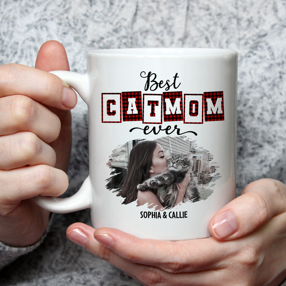 Top-Rated Personalized Custom Coffee Mug for the Best Cat Mom and Dad of the Year
