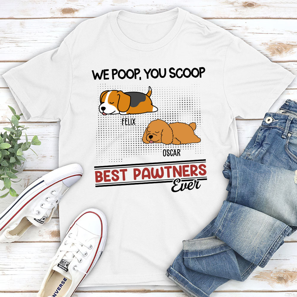 Best Pawtners Ever - Customizable Personalized Unisex 5.3 oz T-shirt for Pet Lovers